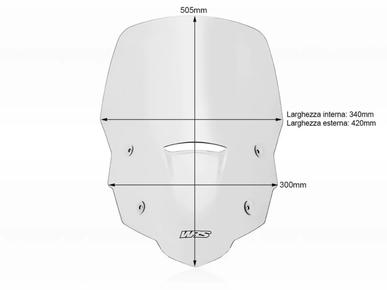 WRS - WINDSCREEN CAPONORD XL750 TRAN - 23121051