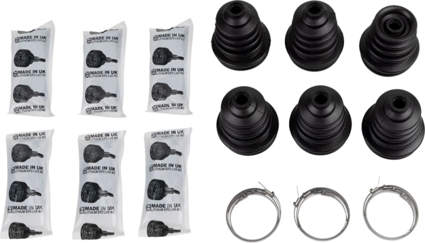 MOOSE OFFROAD FOUR WHEEL - BOOT KIT I/B O/B MSE 6PK - 02130428