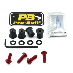 PRO BOLT - BOLT KIT SCREEN RED - 23210672