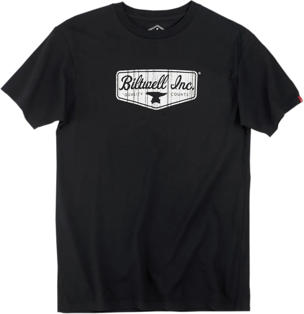 BILTWELL - TEE BW SHIELD BLK LRG - 303017415