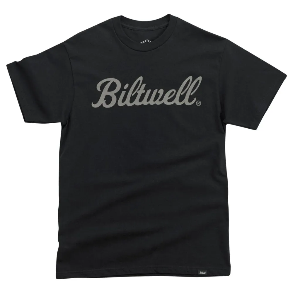 BILTWELL - TEE SCRIPT GREY BK MD - 303024908