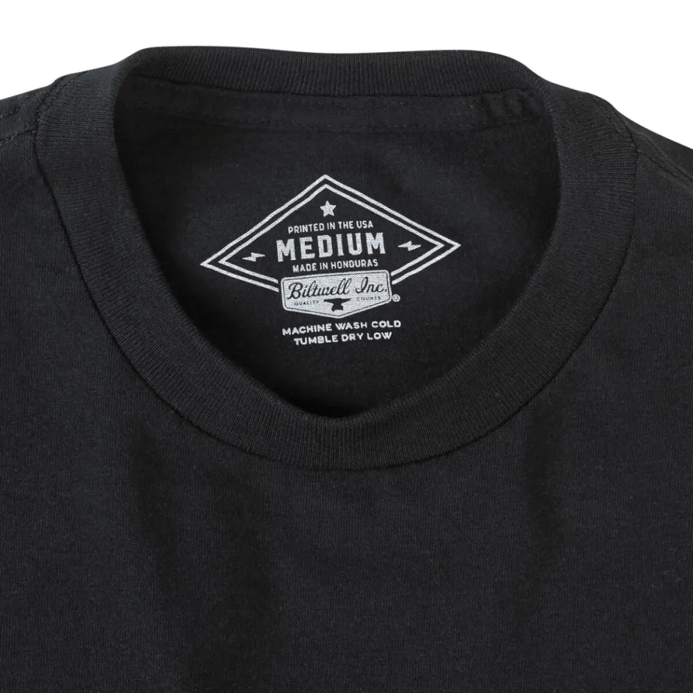 BILTWELL - TEE SCRIPT GREY BK MD - 303024908