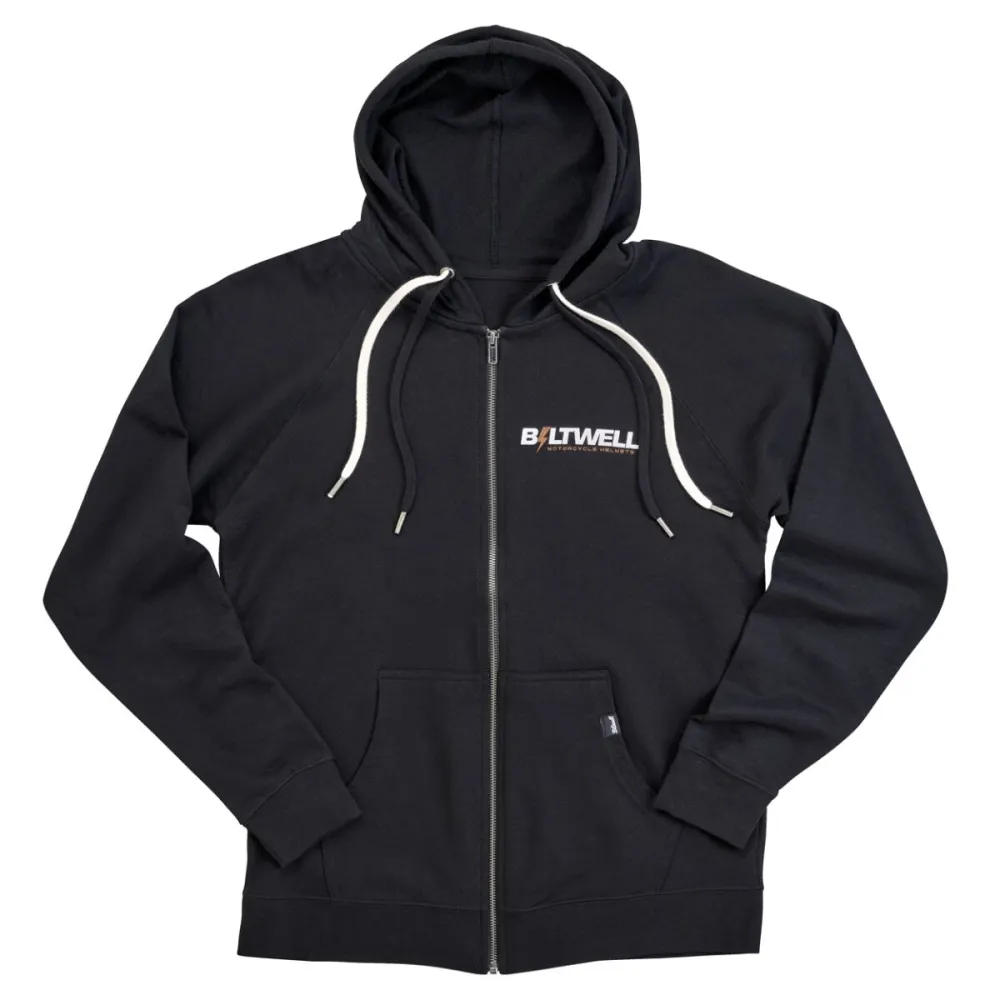 BILTWELL - HOODIE BOLTS ZIP BLACK LG - 30507109