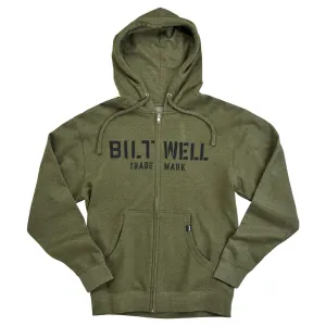 BILTWELL - HOODIE STENCIL ZIP OLIVE SM - 30507113
