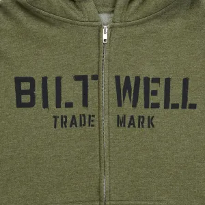 BILTWELL - HOODIE STENCIL ZIP OLIVE SM - 30507113
