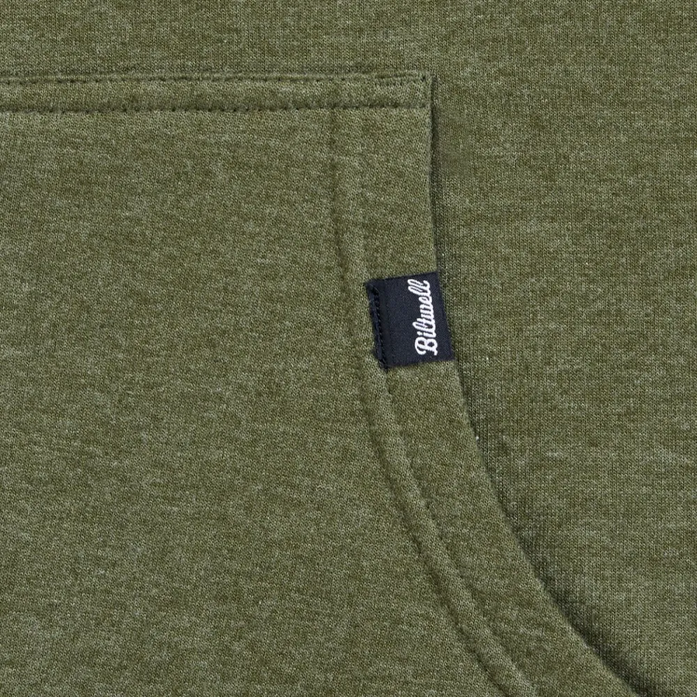 BILTWELL - HOODIE STENCIL ZIP OLIVE LG - 30507115
