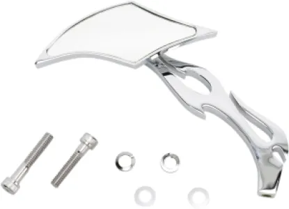 DRAG SPECIALTIES - MIRROR GOTH/FLAME LEFT - 06400035