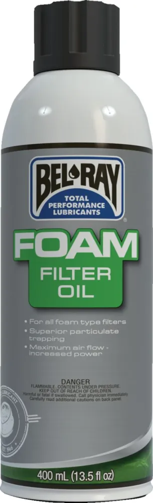 BEL-RAY - OIL FOAM FILTER SPRAY 400ML - 36100040