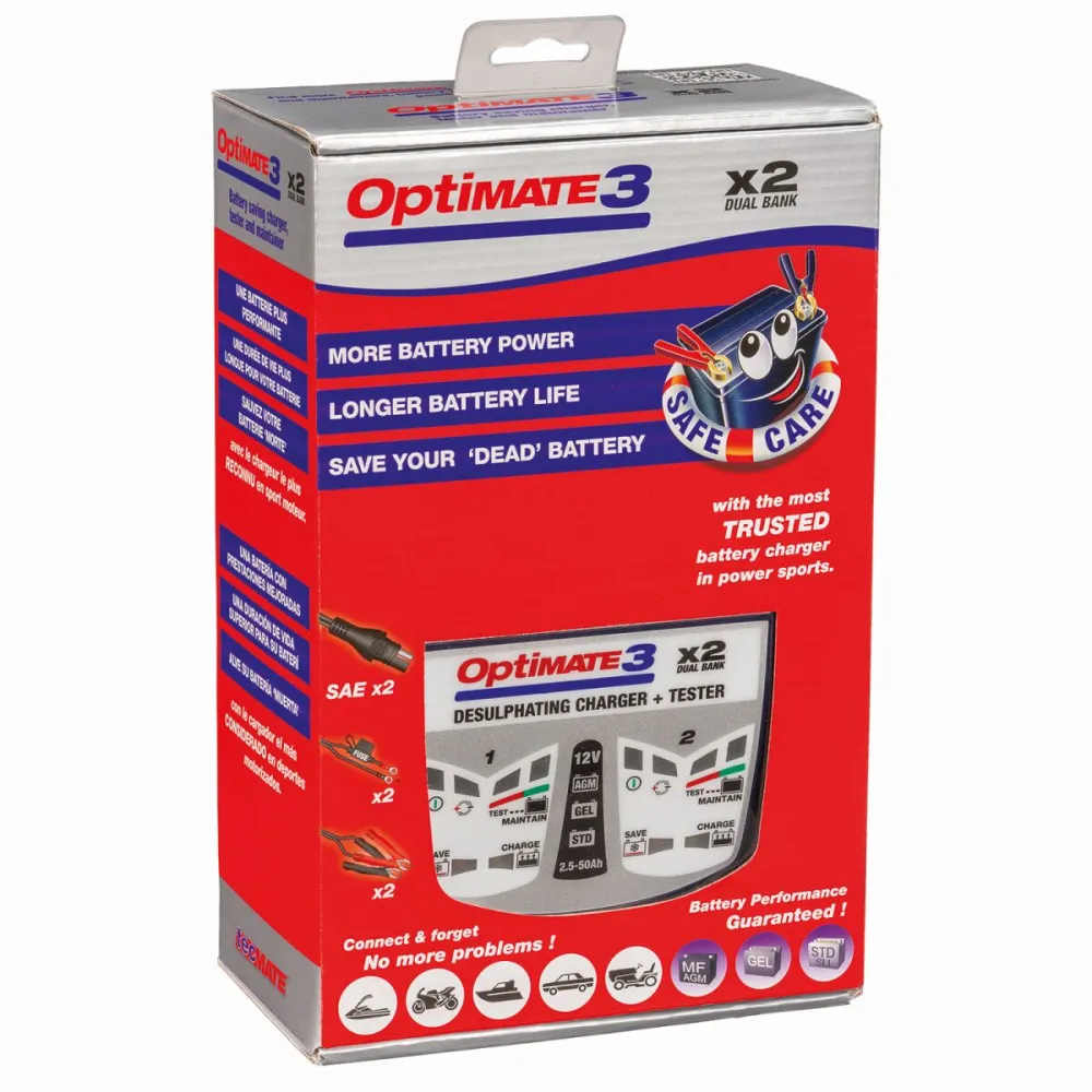 TECMATE - CHARGER OPT 3 -2BANKS - 38070308