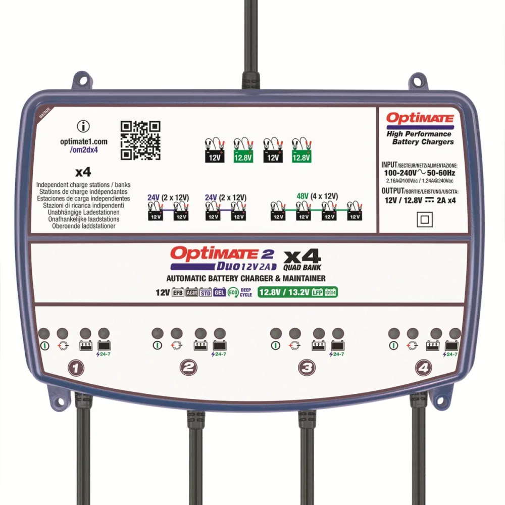 TECMATE - OPTIMATE 2 DUO 4-BANKS - 38070580
