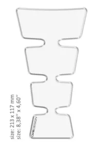 ONEDESIGN - TANK PAD UNI GOLD SHAPE TRANSP - 43010497