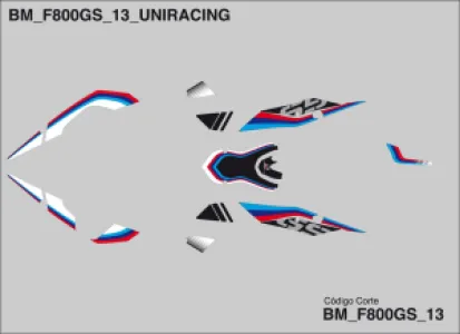 UNIRACING - DECAL KIT BMW F800GS 2013 - 43010775