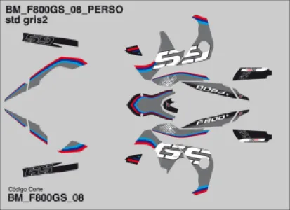 UNIRACING - DECAL KIT BMW F800GS 2008 - 43010774
