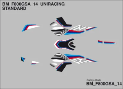 UNIRACING - DECAL KIT BMW F800GS ADV - 43010776