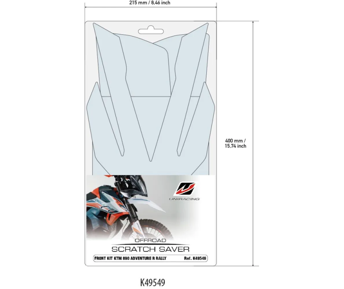 UNIRACING - SCRTCH SVR KTM 890 ADV FRONT - 43010982