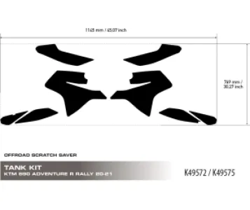 UNIRACING - SCRTCH SVR KTM 890 ADV TANK BL - 43010985