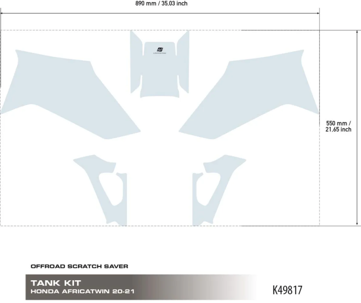 UNIRACING - SCRTCH SVR TANK AFRICA TWIN - 43010993