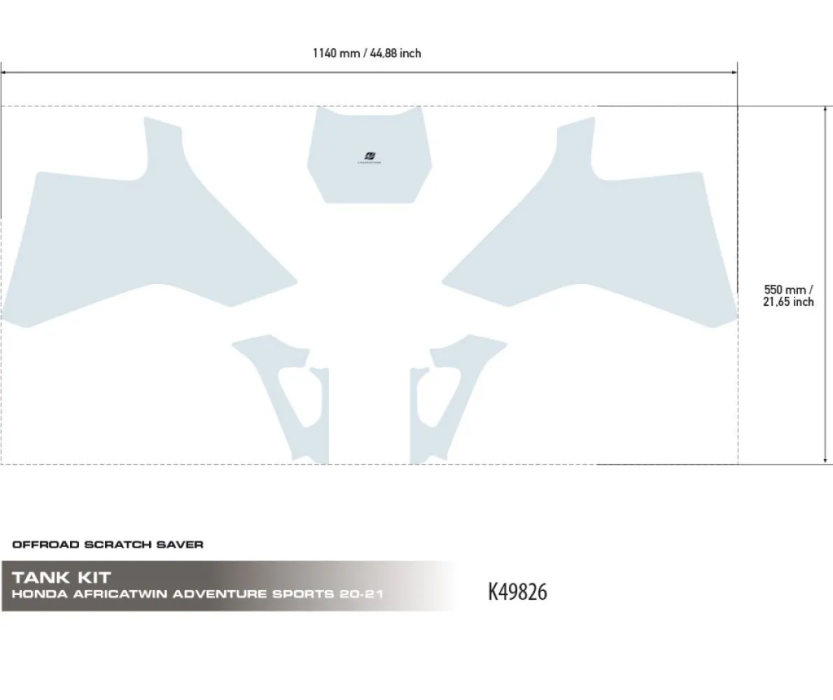 UNIRACING - SCRATCH SAVER TANK AFRICA TWIN - 43010996