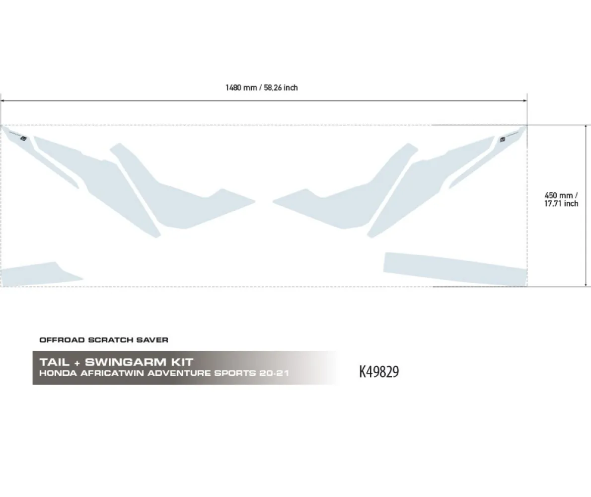 UNIRACING - TAIL+SWING SCRTCH SVR AFR TWIN - 43010997