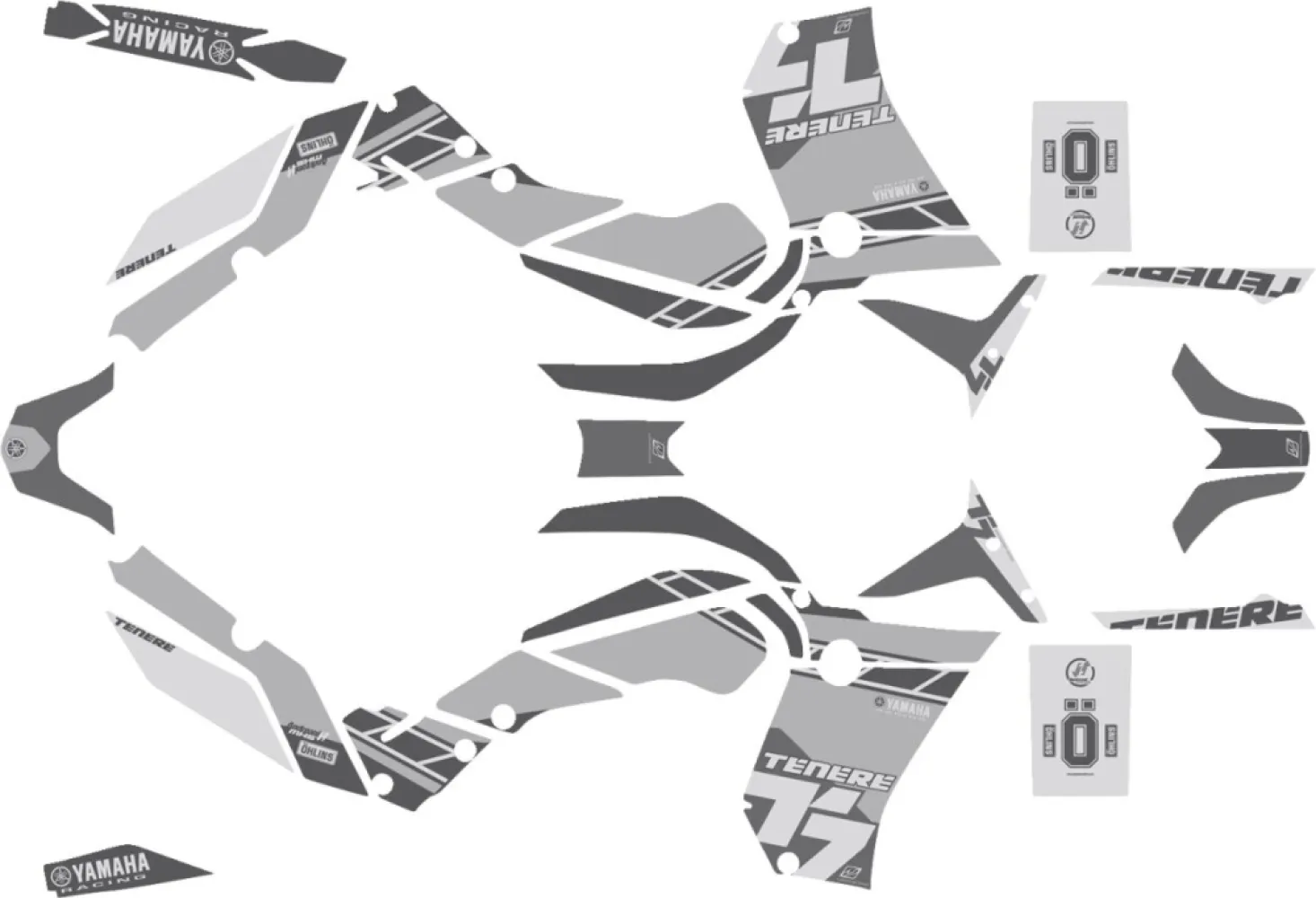 UNIRACING - DECAL KIT TENERE 700 60TH YW - 43010999