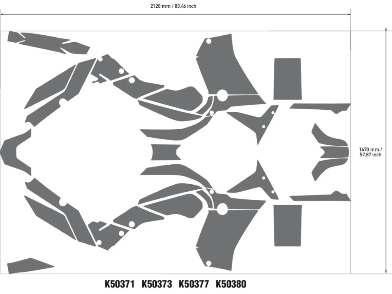 UNIRACING - DECAL KIT TENERE 700 60TH WT - 43011000