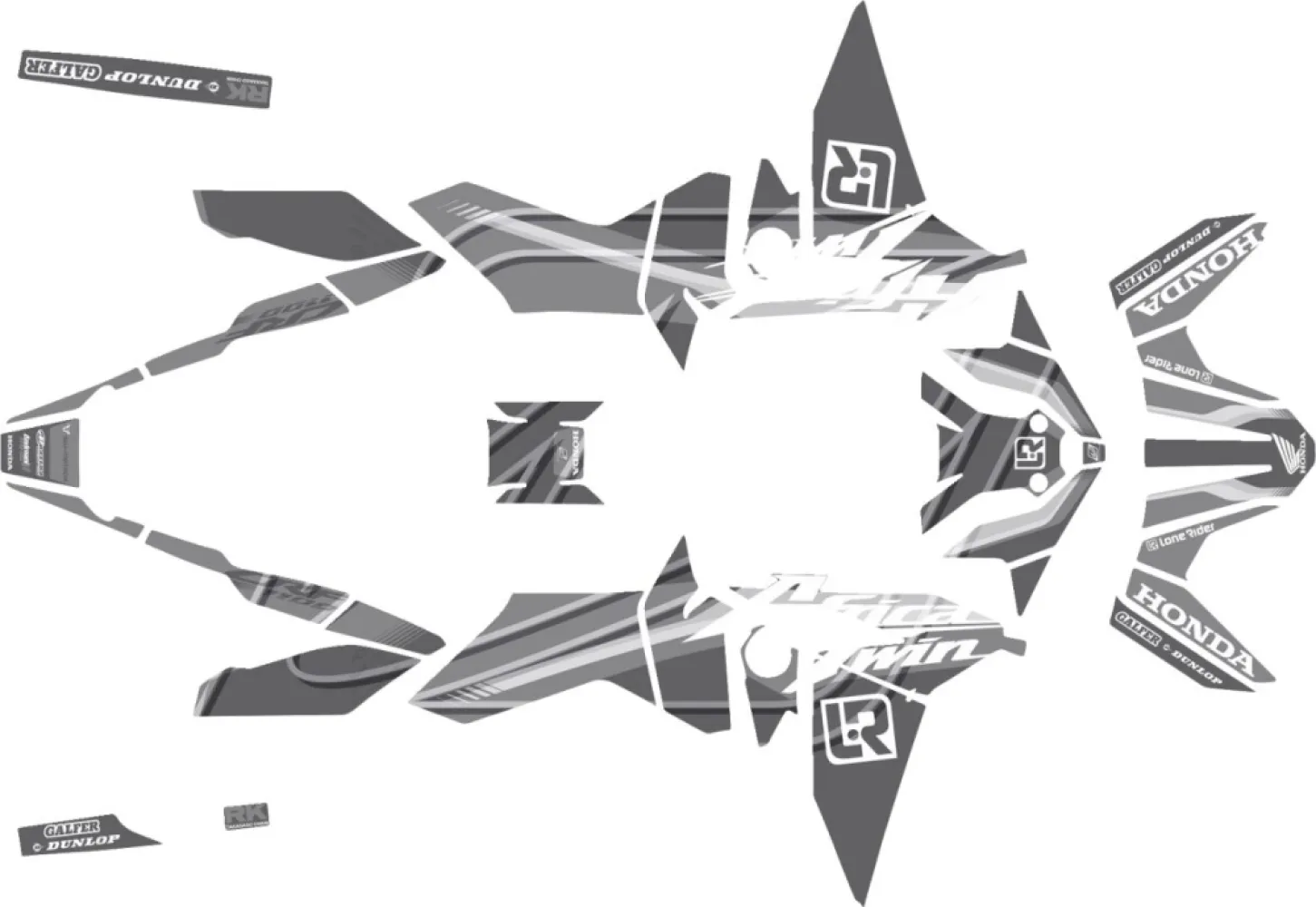 UNIRACING - DECAL KIT AFRICA TWIN REPLICA - 43011003