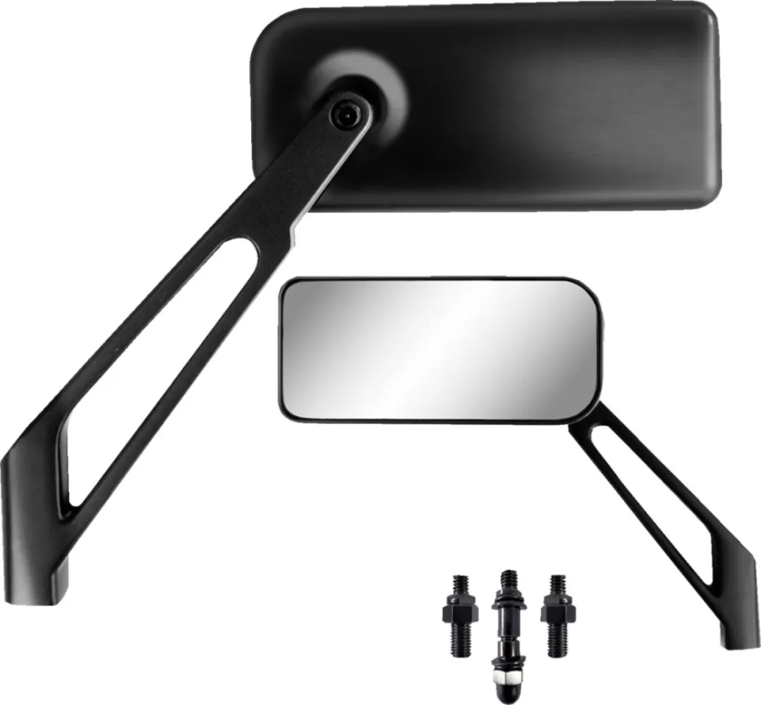 PARTS UNLIMITED - MIRROR PU RECT LOPRO BLK - 06401692