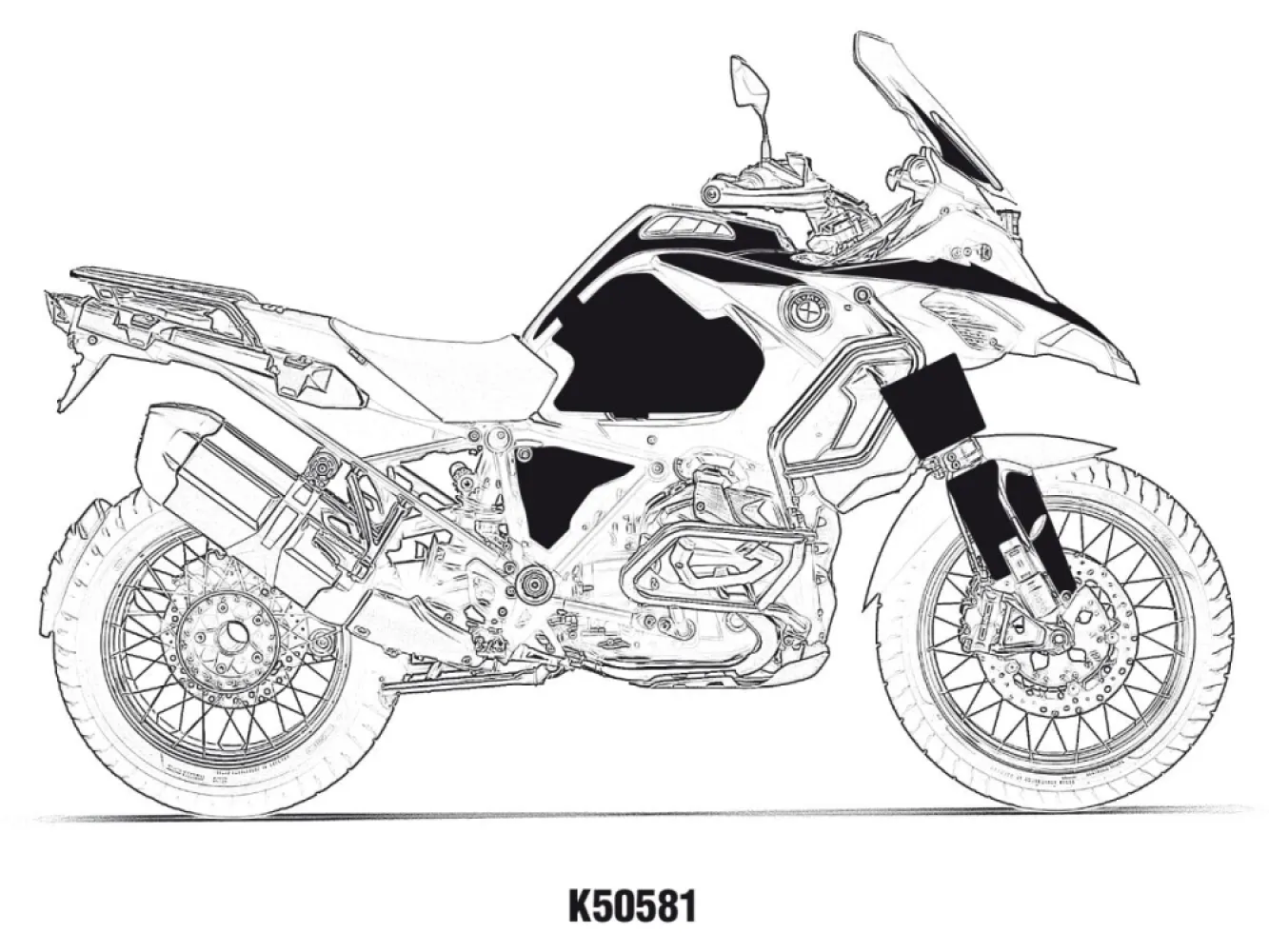 UNIRACING - DECAL KIT R1250GS ADV 40TH YW - 43011008