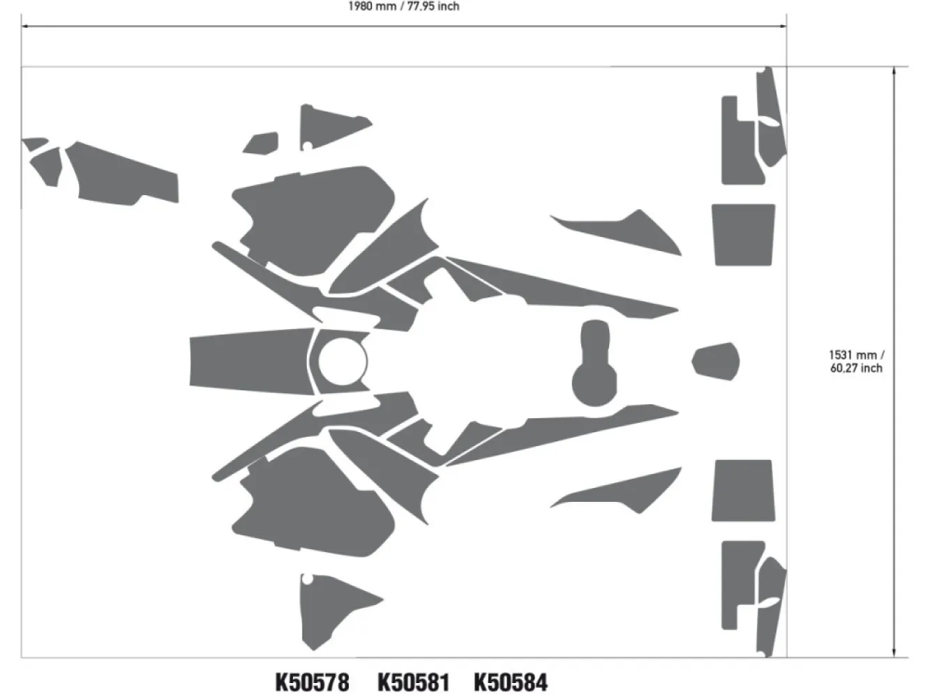 UNIRACING - DECAL KIT R1250GS ADV 40TH YW - 43011008