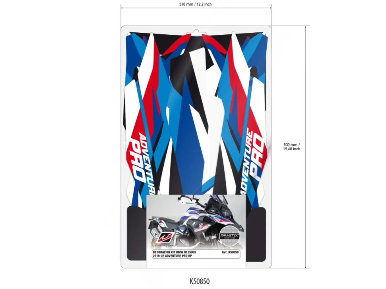 UNIRACING - DECAL KIT R1250GS ADV HP - 43011011