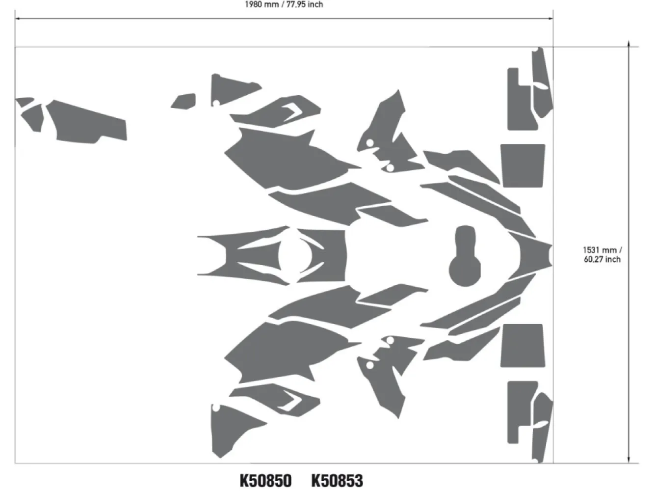 UNIRACING - DECAL KIT R1250GS ADV HP - 43011011