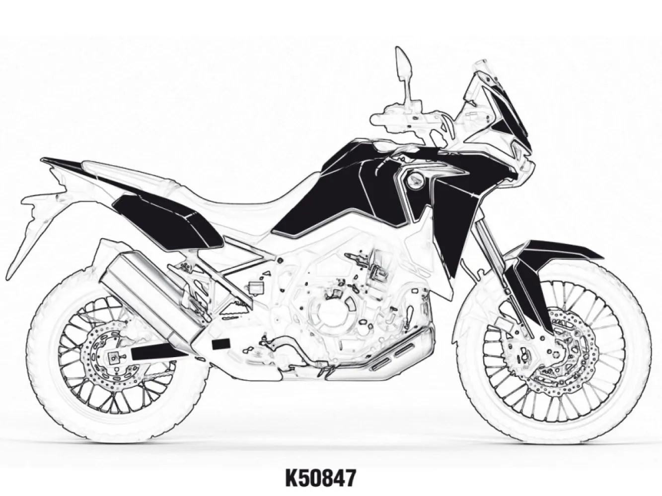 UNIRACING - DECAL KIT AFRICA TWIN REPLICA - 43011010
