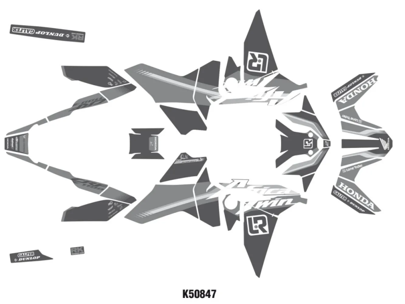 UNIRACING - DECAL KIT AFRICA TWIN REPLICA - 43011010