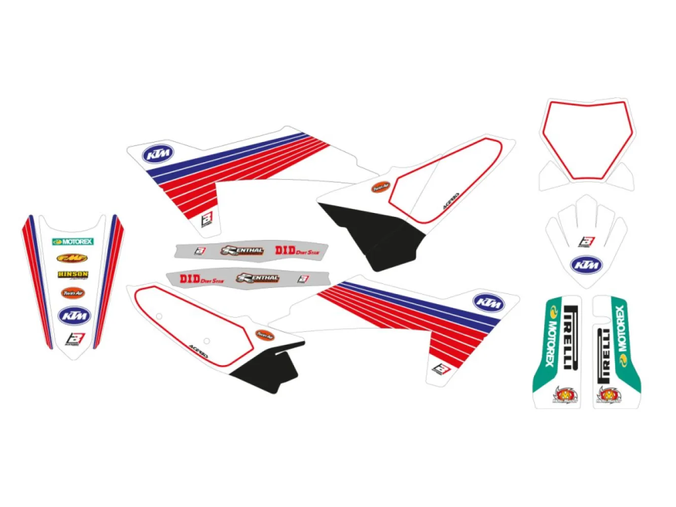 BLACKBIRD RACING - GRAPHIC KIT RETRO2 KTM 23 - 43026984
