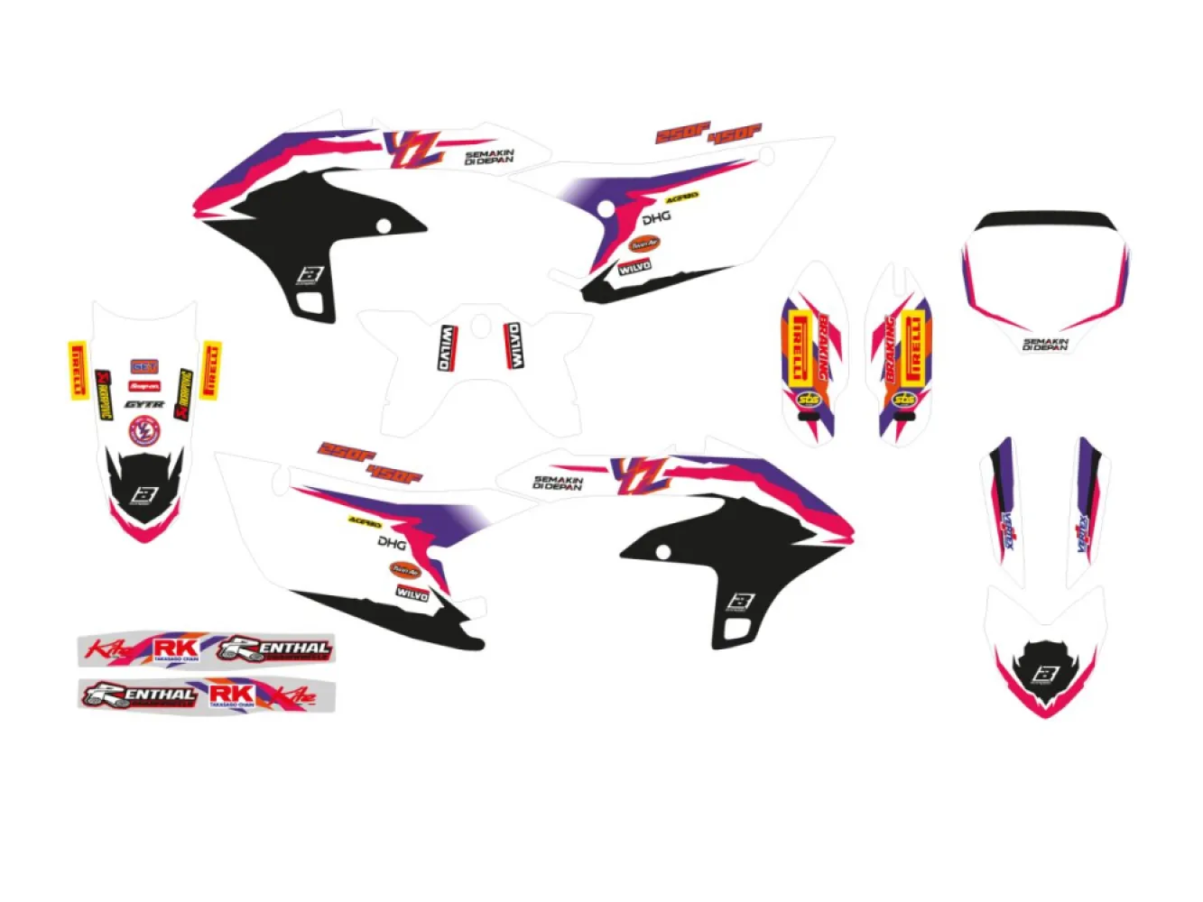 BLACKBIRD RACING - GRAPHIC KIT YZF450 23 50TH - 43027191