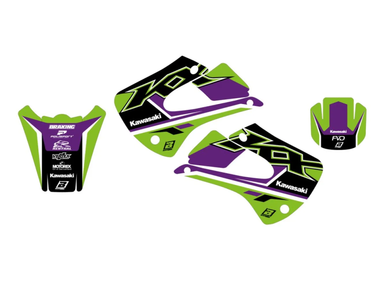 BLACKBIRD RACING - GRAPHIC KIT DREAM 5 KX85 01-13 - 43027320