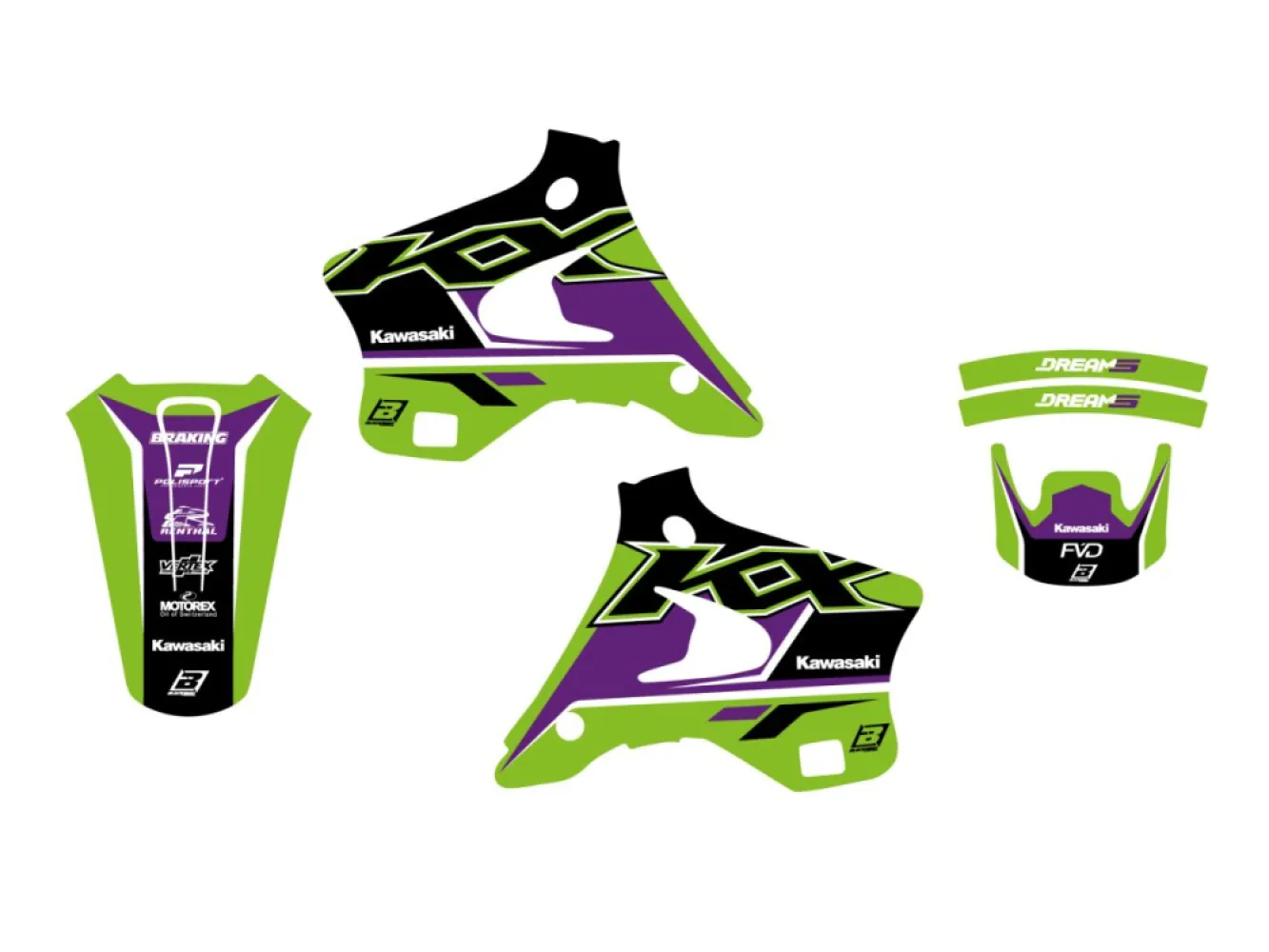 BLACKBIRD RACING - GRAPHIC KIT DREAM 5 KX125 94-9 - 43027323