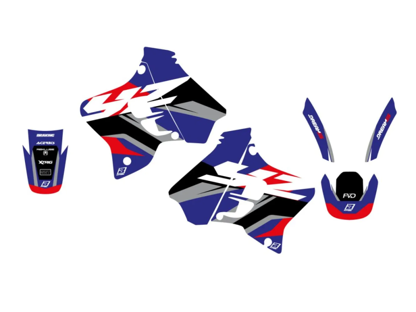 BLACKBIRD RACING - GRAPHIC KIT DREAM 5 YZ 93-95 - 43027378