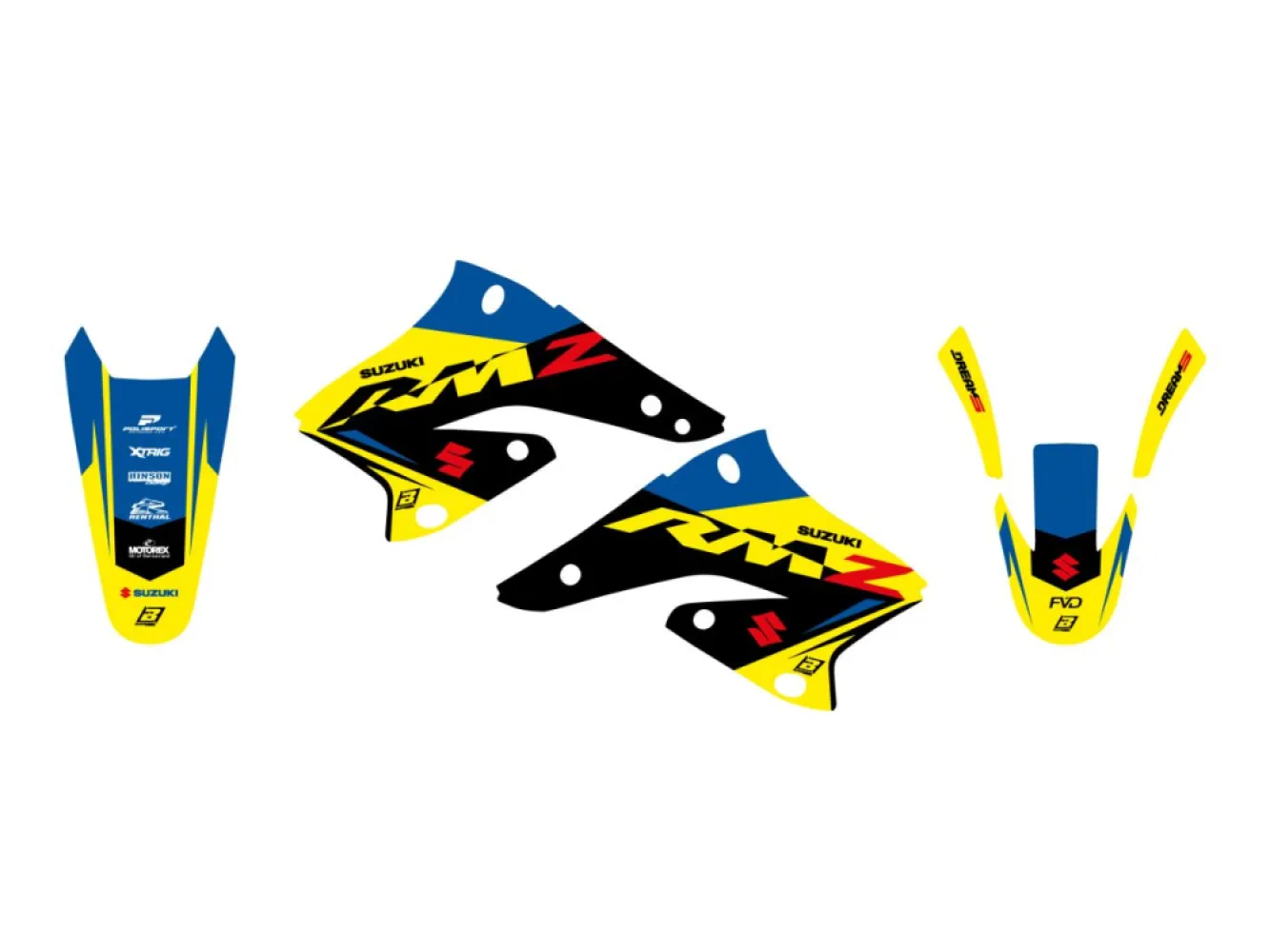 BLACKBIRD RACING - GRAPHIC KIT DREAM 5 RMZ250 04- - 43027397