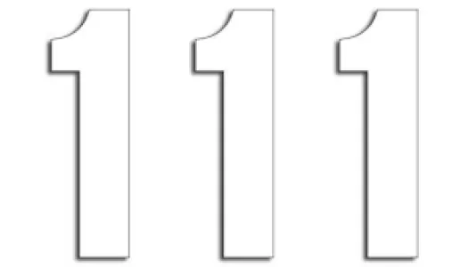 BLACKBIRD RACING - NUMBER #1 13X7CM WH - 43100729
