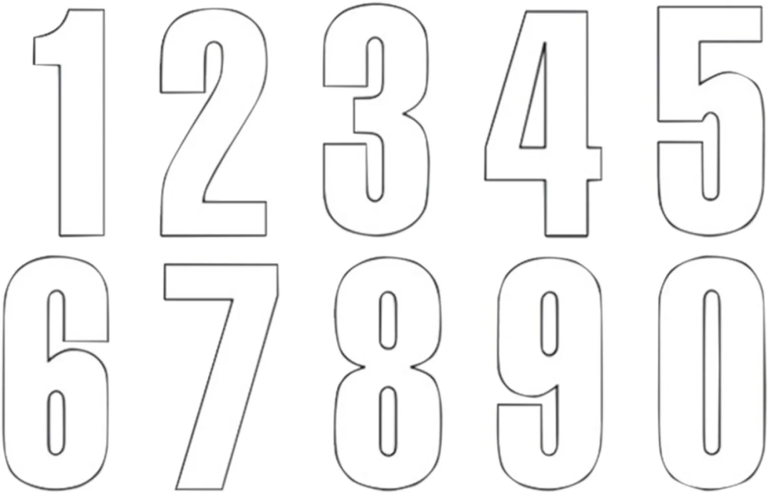 BLACKBIRD RACING - NUMBER #2 13X7CM WH - 43100730