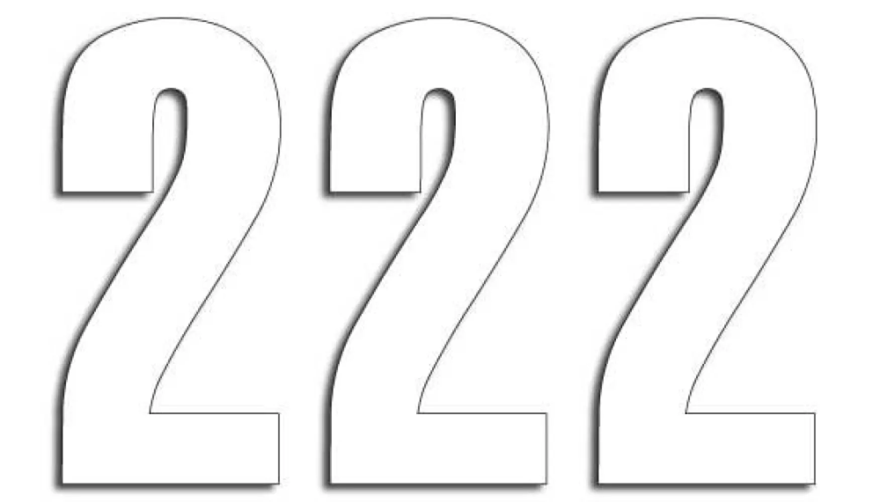 BLACKBIRD RACING - NUMBER #2 13X7CM WH - 43100730