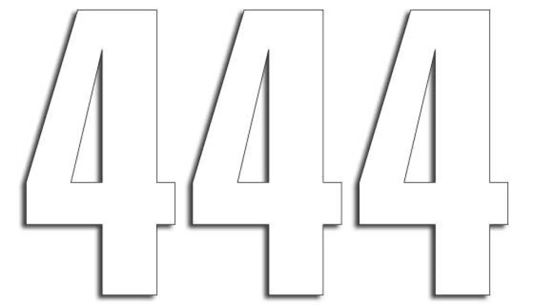 BLACKBIRD RACING - NUMBER #4 13X7CM WH - 43100732