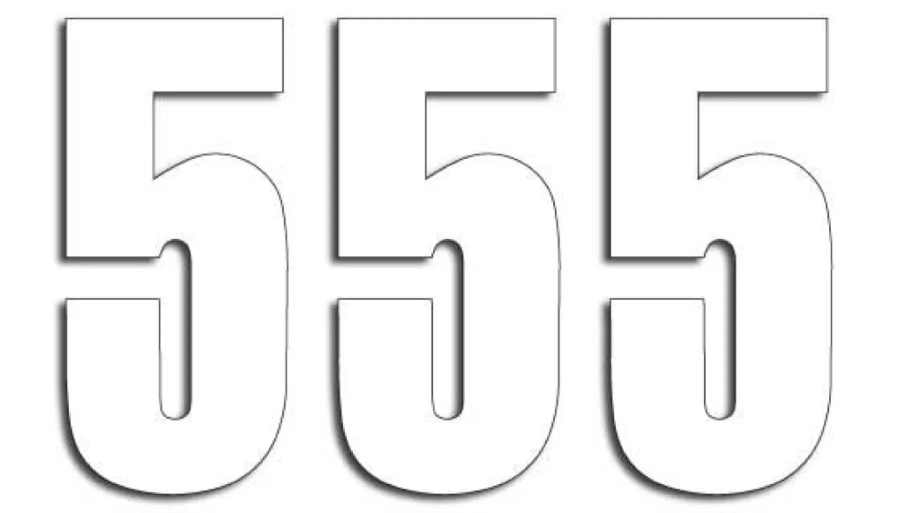BLACKBIRD RACING - NUMBER #5 13X7CM WH - 43100733