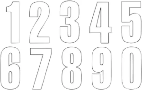 BLACKBIRD RACING - NUMBER #7 13X7CM WH - 43100735