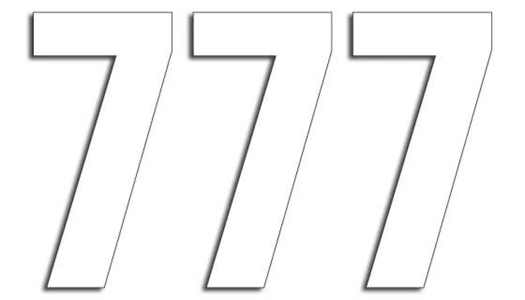 BLACKBIRD RACING - NUMBER #7 13X7CM WH - 43100735