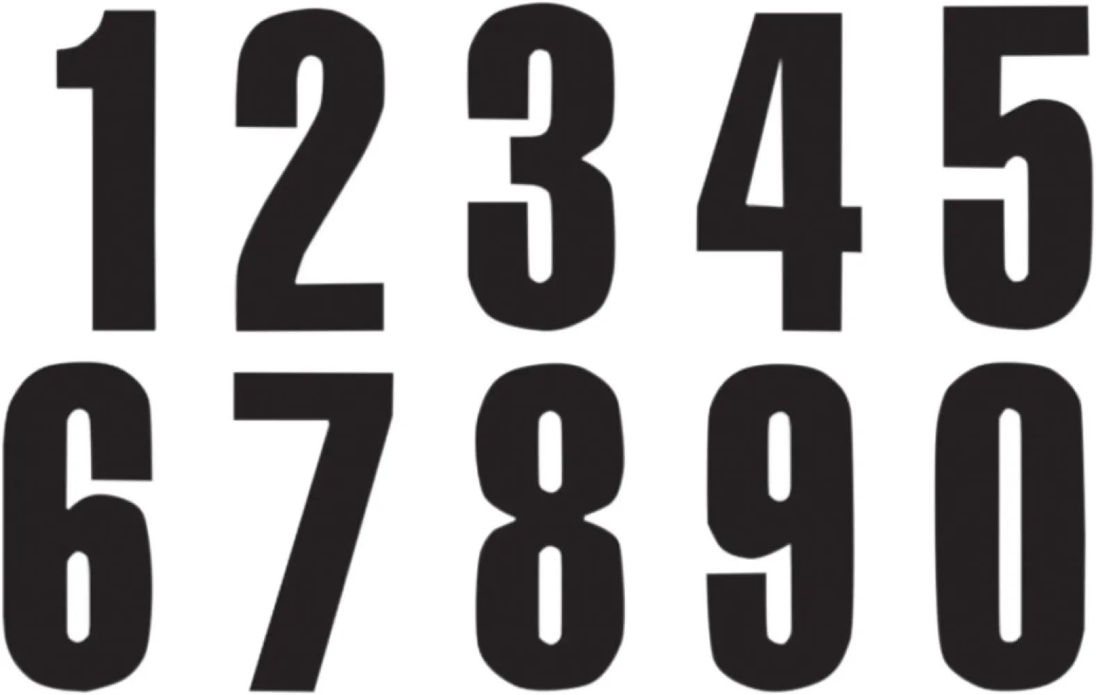 BLACKBIRD RACING - NUMBER #2 13X7CM BK - 43100740