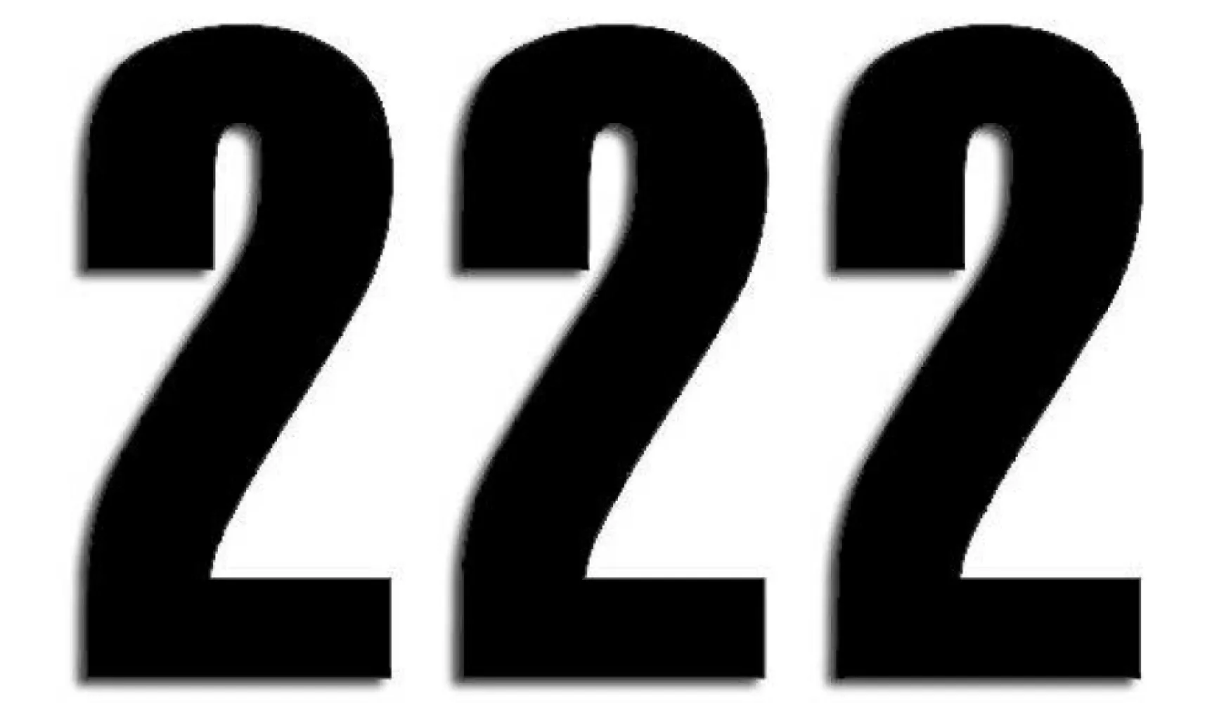 BLACKBIRD RACING - NUMBER #2 13X7CM BK - 43100740