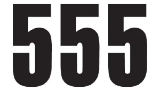 BLACKBIRD RACING - NUMBER #5 13X7CM BK - 43100743