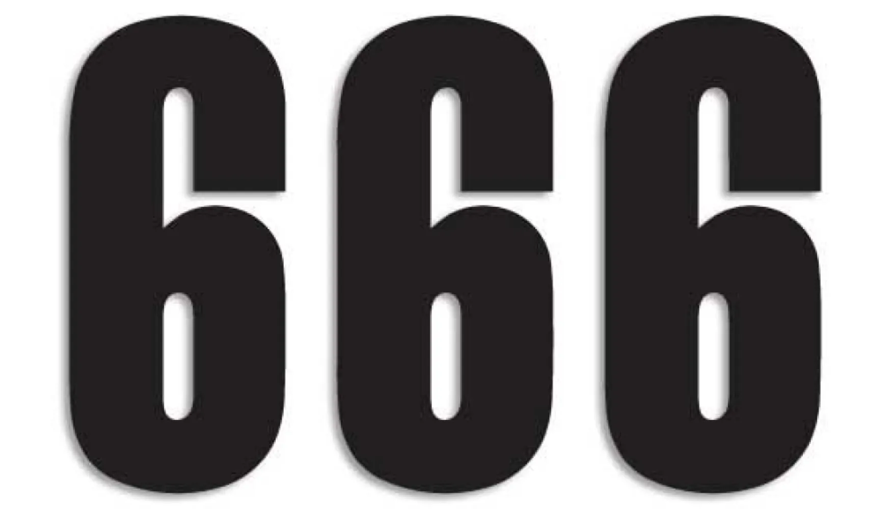BLACKBIRD RACING - NUMBER #6 13X7CM BK - 43100744